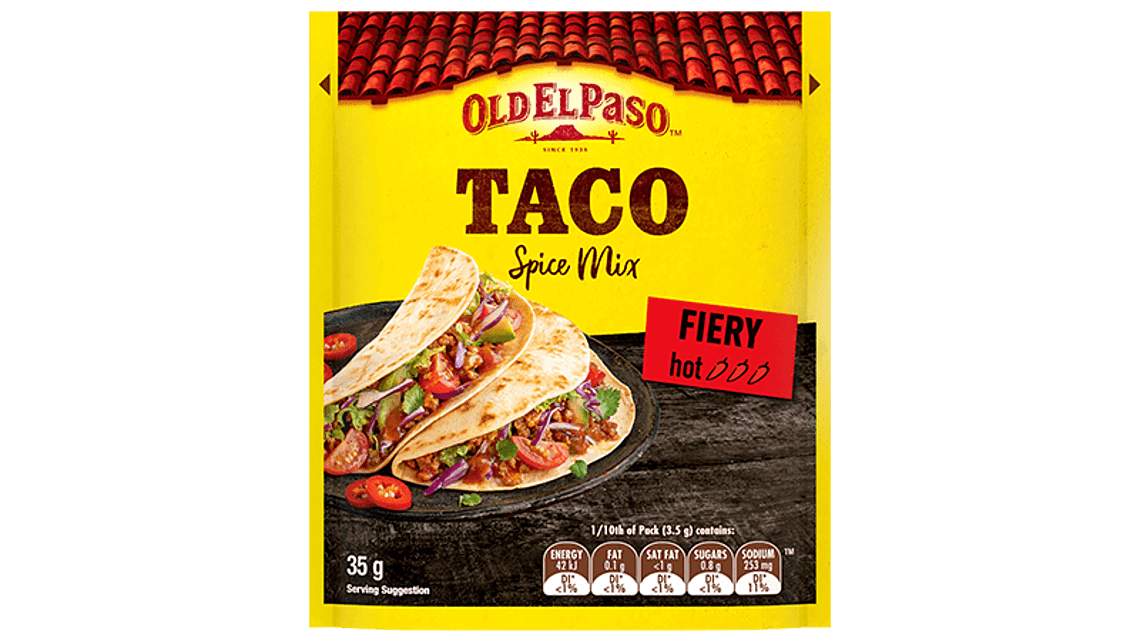 Fiery Taco Spice Mix Old El Paso Au 7348